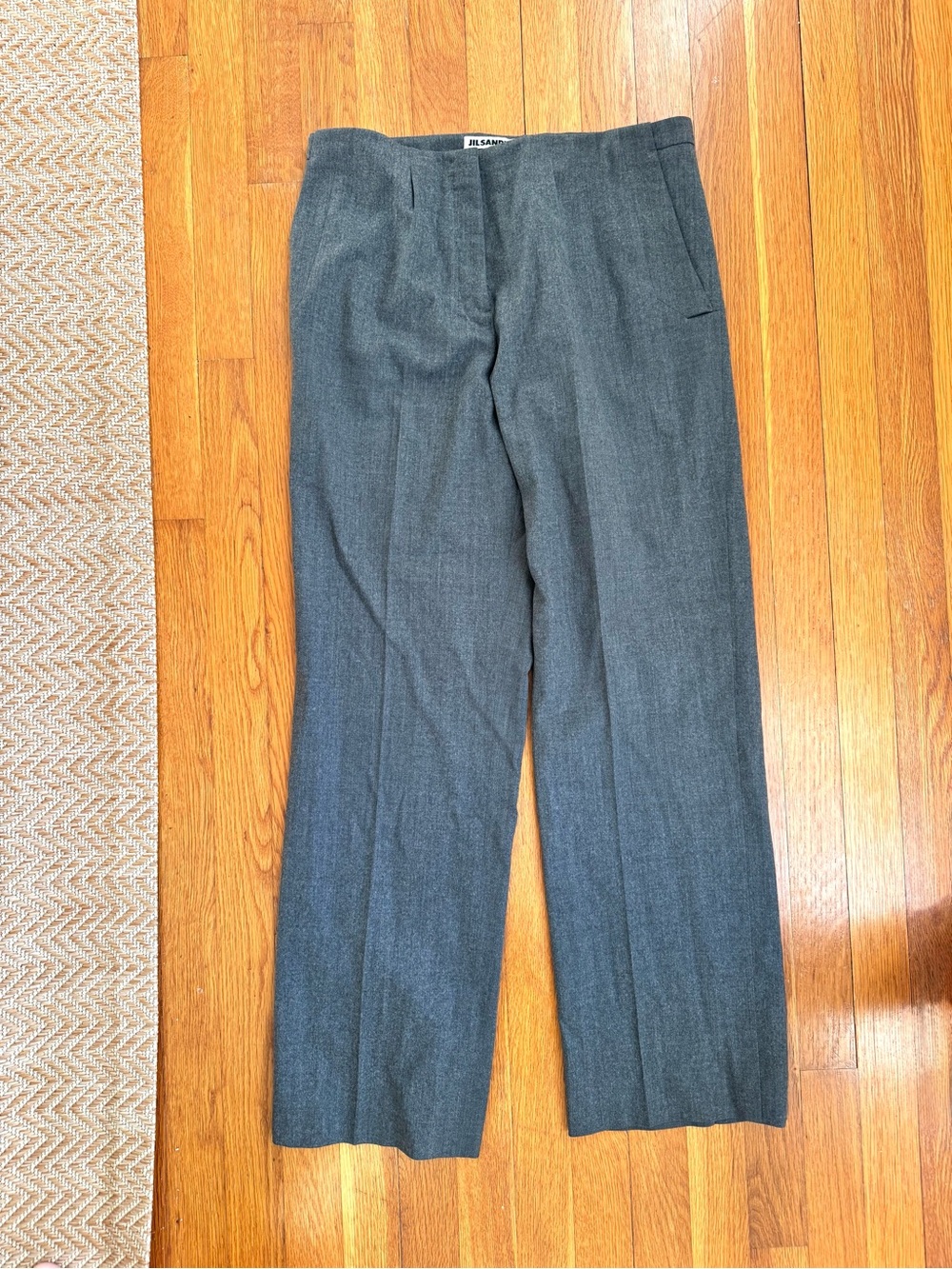 Jil Sander Charcoal Gray Tailored Trousers